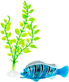 Интерактивная игрушка Рыбка плавающая с аксессуарами голубая Z Fish