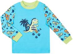Пижама для мальчика (фуфайка и брюки) Сновидения, цвет голубой с рисунком Barkito