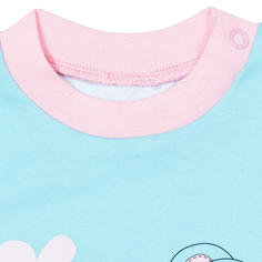 Пижама для девочки (фуфайка и брюки) Сновидения, цвет мятный с рисунком Barkito