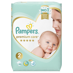 Подгузники Premium Care Mini 2 (4-8 кг) 66 шт. Pampers