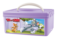 Ящик для игрушек С ручкой сиреневый, 3 л Tom&Jerry