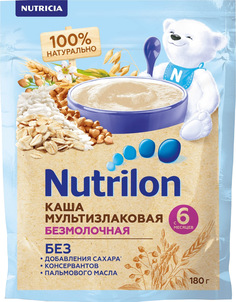 Каша безмолочная мультизлаковая с 6 мес. 180 г Nutrilon
