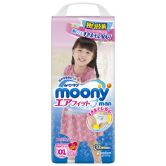 Трусики-подгузники для девочек XXL 13-25 кг Moony