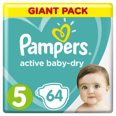 Подгузники Pampers Active Baby-Dry 5 (11-16 кг) 64 шт