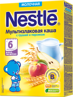 Каша Nestlé Молочная мультизлаковая с грушей и персиком (с 6 месяцев) 220 г Nestle