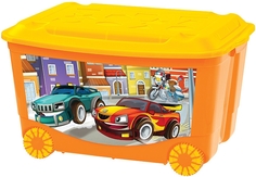 Хранение игрушек Ящик для игрушек на колесах 50л. Пластишка