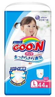 Трусики для девочек L (9-14 кг) 44 шт. Goon.