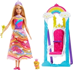 Кукла Принцесса и радужные качели Barbie
