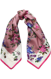 Шелковый платок с цветочным принтом