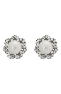 Серьги-клипсы с отделкой кристаллами swarovski
