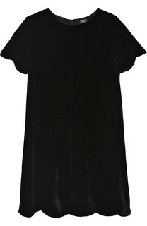 Платье прямого кроя с фигурной отделкой