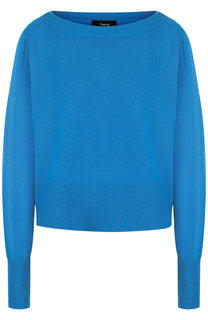 Кашемировый пуловер с вырезом-лодочка