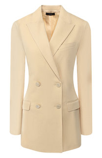 Двубортный шерстяной жакет