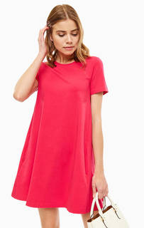 Платье Короткое платье из хлопка цвета фуксии United Colors of Benetton