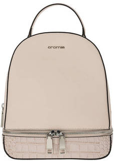 Рюкзак Бежевый кожаный рюкзак с двумя отделами Cromia