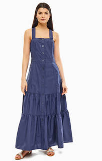 Платье Темно-синее платье-сарафан с ярусной юбкой United Colors of Benetton