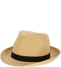 Шляпа Плетеная шляпа бежевого цвета Fabretti