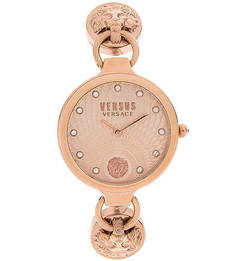 Часы с металлическим браслетом и круглым циферблатом Versus