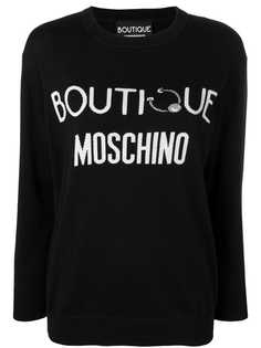Boutique Moschino кашемировый джемпер с логотипом