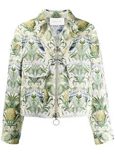 Cédric Charlier куртка-рубашка с тропическим принтом