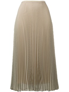 Fendi фактурная плиссированная юбка