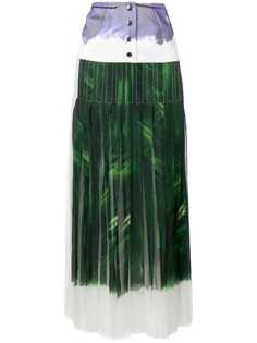 Victoria Beckham плиссированная юбка макси со вставкой