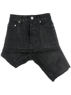 Rick Owens джинсовая юбка Sisy асимметричного кроя