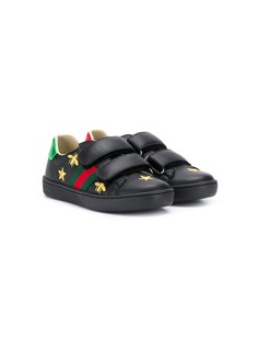 Gucci Kids кеды с отделкой Web и декором Bee