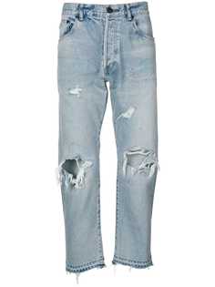 John Elliott прямые джинсы с прорезями