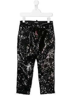 Dsquared2 Kids брюки с пайетками