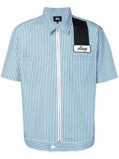 Stussy полосатая рубашка на молнии
