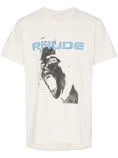 Rhude logo slogan print T-shirt