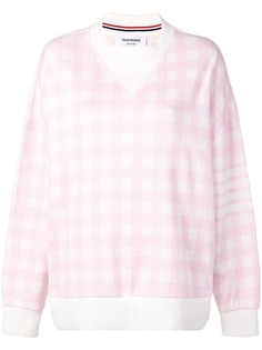 Thom Browne толстовка оверсайз с 4 полосками