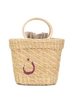 Poolside Maknoon embroidered tote bag
