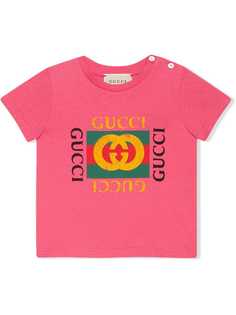 Gucci Kids футболка с архивным логотипом
