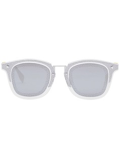 Fendi Eyewear солнцезащитные очки в квадратной оправе с логотипом FF