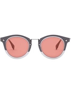 Fendi Eyewear солнцезащитные очки в круглой оправе с логотипом FF