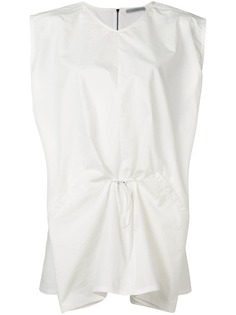 Dusan поплиновый топ со сборкой