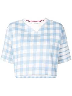 Thom Browne футболка мешковатого кроя с 4 полосками