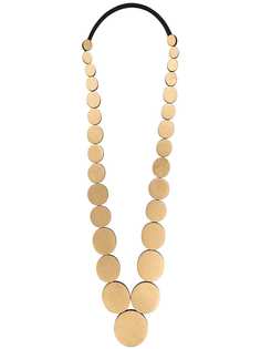 Monies round charm necklace