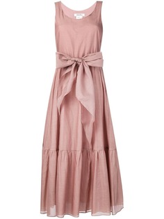 S Max Mara длинное платье с бантом на поясе