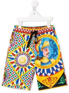 Dolce & Gabbana Kids спортивные шорты с принтом
