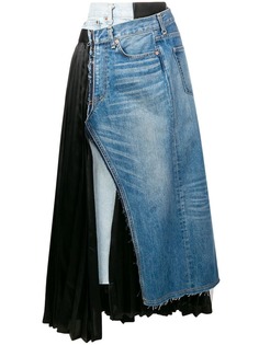 Junya Watanabe юбка асимметричного кроя со вставками