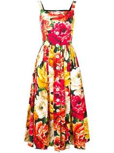 Dolce & Gabbana платье без рукавов с цветочным принтом