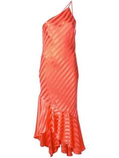 Michelle Mason платье на одно плечо с оборкой на подоле