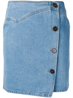 Nanushka джинсовая юбка на пуговицах