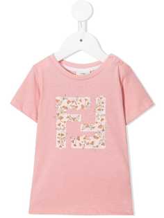 Fendi Kids футболка с цветочным логотипом