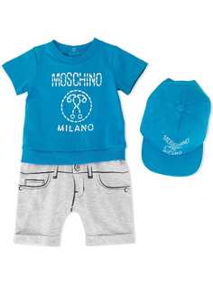 Moschino Kids боди и шапка с логотипом