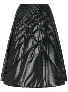 Moncler расклешенная стеганая юбка миди