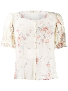 Love Shack Fancy блузка Shaye с цветочным принтом